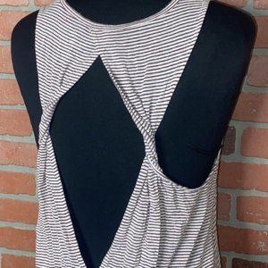 American Eagle Striped Open Back Tank Top